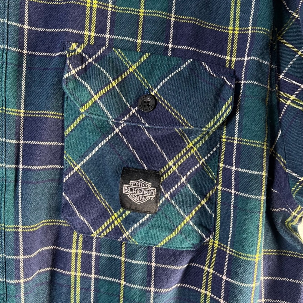 Harley-Davidson Mens Sz XL Shirt Wrench Crew Plaid Button Up Biker 96166-23VM - Picture 4 of 10